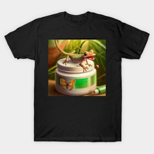 Gecko on a Makeup Jar T-Shirt